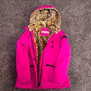 Girls pink winter coat